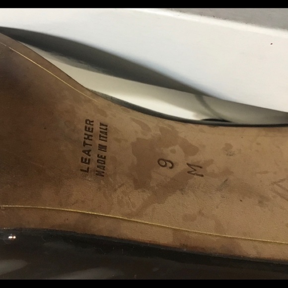 Anne Klein 9M Brown Leather Ankle Wrap Pumps EUC - Picture 6 of 8